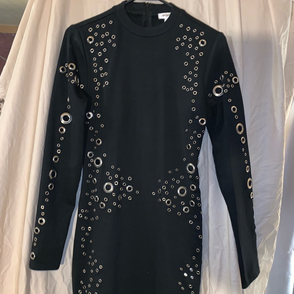 Zendaya long sleeve black dress